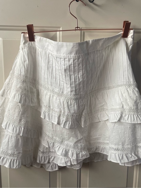 Astr Dresses & Skirts - Astr White Ruffled Circle Skirt